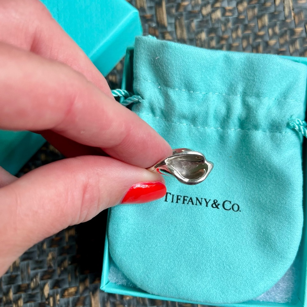 Rare Retired Tiffany & Co. Elsa Peretti Calla Lily Ring 925 Sterling Silver 6.5